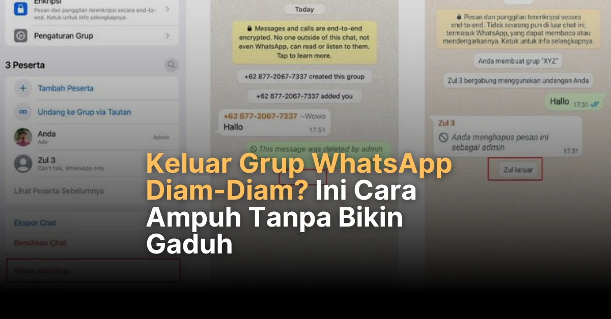 Keluar Grup WhatsApp Diam-Diam? Ini Cara Ampuh Tanpa Bikin Gaduh