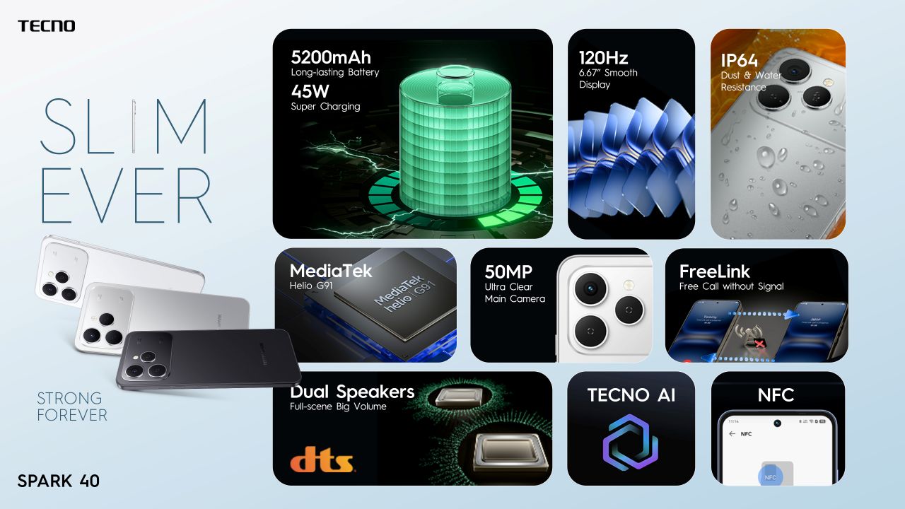 spesifikasi tecno spark 40